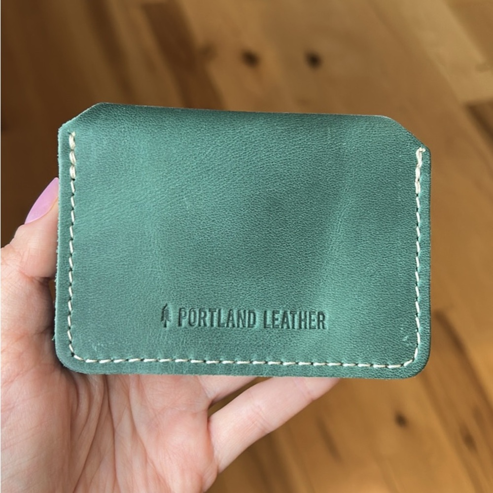 Portland Leather Forest Green Card Holder